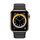 Apple Watch Series 6 Nerūdijantis plienas 44 mm (2020) | Auksinis | Odinis dirželis su galine dalimi M/L Juoda, thumbnail 2 of 2