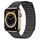 Apple Watch Series 6 Stainless Steel 44 mm (2020) | Gold | Leather Band with Loop Medium Black, thumbnail 1 of 2