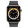 Apple Watch Series 6 Stainless Steel 44 mm (2020) | Gold | Leather Band with Loop Medium Black, thumbnail 2 of 2