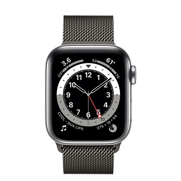 Apple Watch Series 6 Stainless steel 44 mm (2020) | silver | Milanese Band Graphite, image 2 of 2