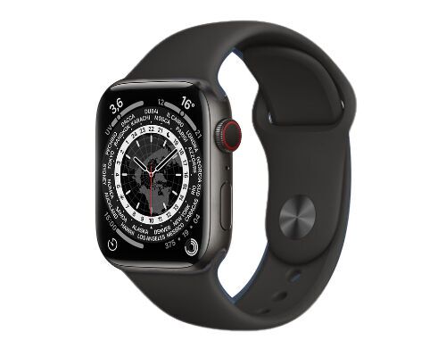 Apple Watch Series 6 Titanium 40 mm (2020) | GPS | space gray | Sport Band black, image 2 of 2