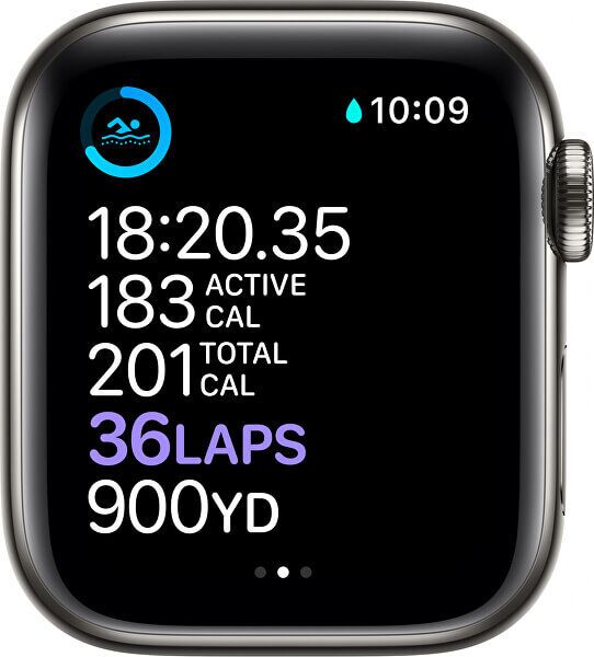 Apple Watch Series 6 Titanium 40 mm (2020) | GPS + Cellular | Spacegrijs | Zwart sportbandje