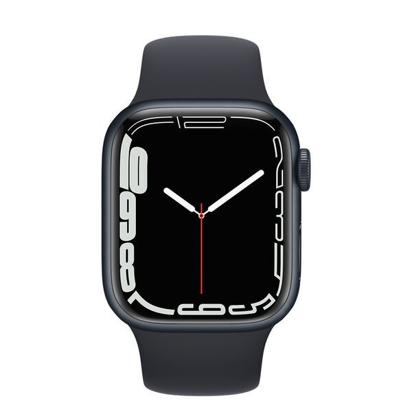 Apple Watch Series 7 Aluminium 41 mm (2021) | GPS | Midnat | Sportsrem Midnight