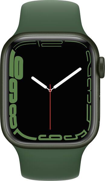 Apple Watch Series 7 Aluminium 41 mm (2021) | GPS | grøn | Sportsrem Kløver