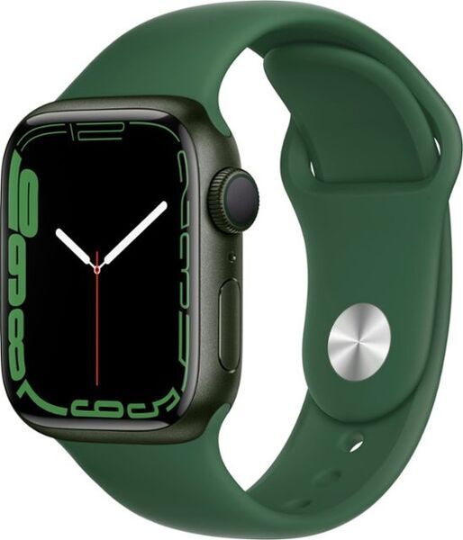 Apple Watch Series 7 Aluminium 41 mm (2021) | GPS | groen | Sportbandje Klaver 2