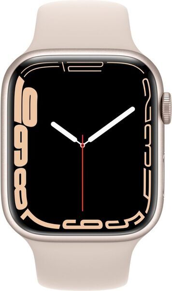 Apple Watch Series 7 Aluminium 41 mm (2021) | GPS | Stjärnglans | Sportband Stjärnglans 2