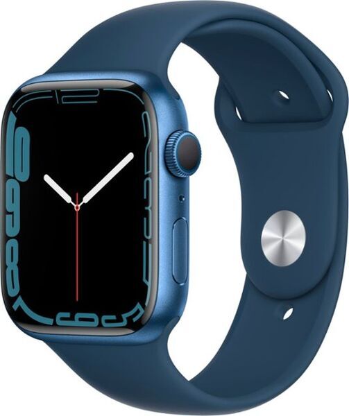 Apple Watch Series 7 Hliník 41 mm (2021) | GPS | modrá | sportovní náramek Abyss blue