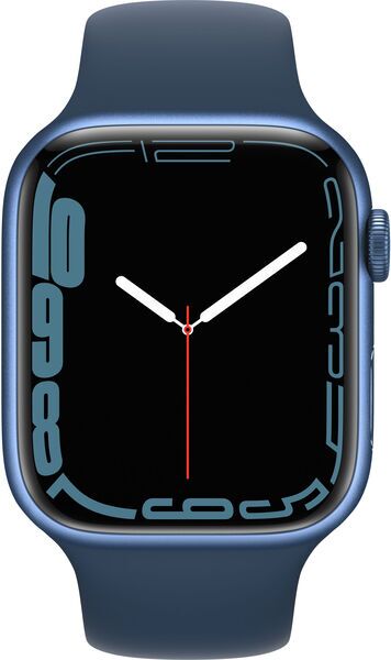 Apple Watch Series 7 Aluminium 45 mm (2021) | GPS | blå | Sportband Bläckblå 2