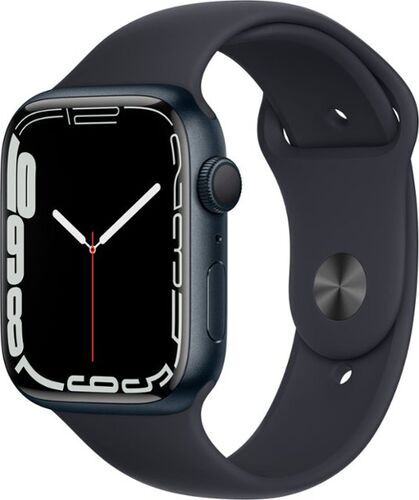 Väldigt bra: Apple Watch Series 7 Aluminium 45 mm (2021) | GPS | Midnatt | Sportband Midnatt