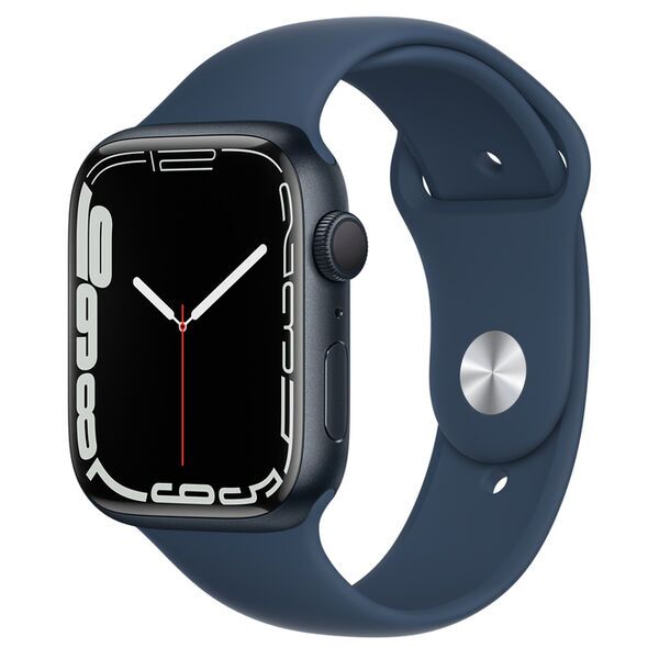 Apple Watch Series 7 Aluminium 45 mm (2021) | GPS | Północ | Pasek sportowy w kolorze błękitna toń