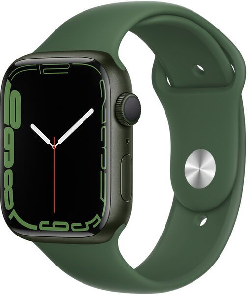 Apple Watch Series 7 Aluminium 45 mm (2021) | GPS | grün | Sportarmband Klee