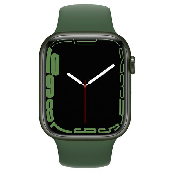 Apple Watch Series 7 Aluminium 45 mm (2021) | GPS + Cellular | zielony | Pasek sportowy w kolorze Clover 2