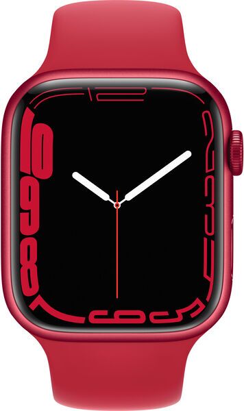 Apple Watch Series 7 Alumínio 45 mm (2021) | GPS | vermelho | bracelete desportiva vermelha