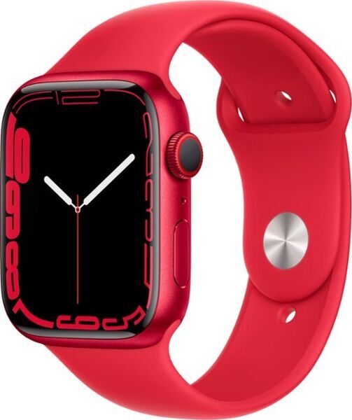 Apple Watch Series 7 Aluminium 45 mm (2021) | GPS | rød | Sportsrem Rød 2