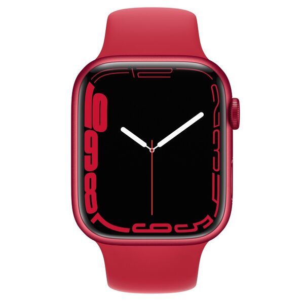 Apple Watch Series 7 Aluminum 45 mm (2021) | GPS + Cellular | red | Sport Band red 2