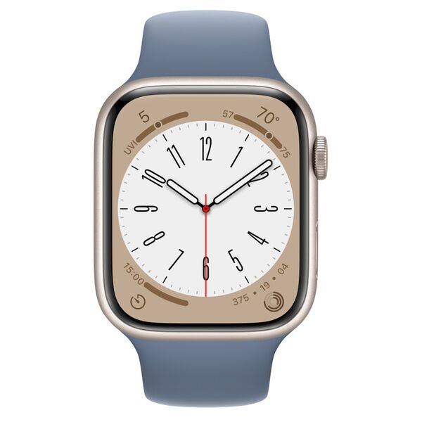 Apple Watch Series 7 Aluminium 45 mm (2021) | GPS + Cellular | Polarstern | Sportarmband blau 1