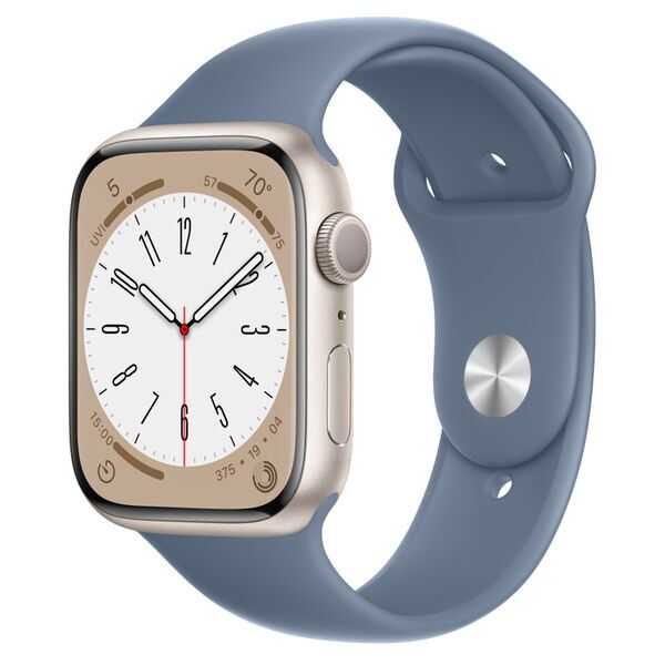 Apple Watch Series 7 Aluminium 45 mm (2021) | GPS + Cellular | Polarstern | Sportarmband blau 2
