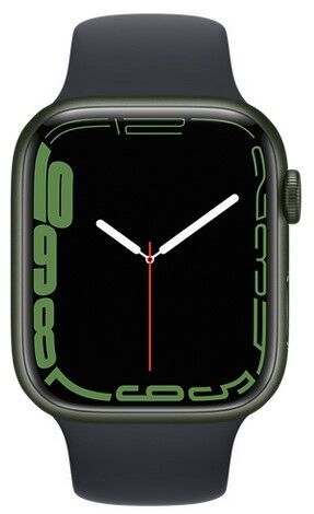 Apple Watch Series 7 Aluminum 45 mm (2021) | GPS + Cellular | green | Sport Band Midnight