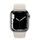 Apple Watch Series 7 Stal szlachetna 41 mm (2021) | GPS + Cellular | srebrny | Pasek sportowy w kolorze Księżycowa poświata thumbnail 2/2