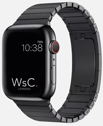 Som Ny: Apple Watch Series 7 Rostfritt stål 41 mm (2021) | GPS + Cellular | grafit | Länkarmband Space Black