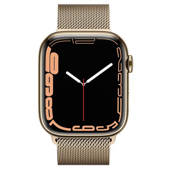 Apple Watch Series 7 Stainless steel 45 mm (2021) | GPS + Cellular | gold | Milanese Band gold 2