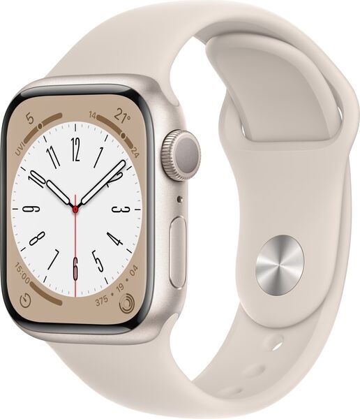 Apple Watch Series 8 Aluminum 41 mm (2022) | GPS | Starlight | Sport Band Starlight
