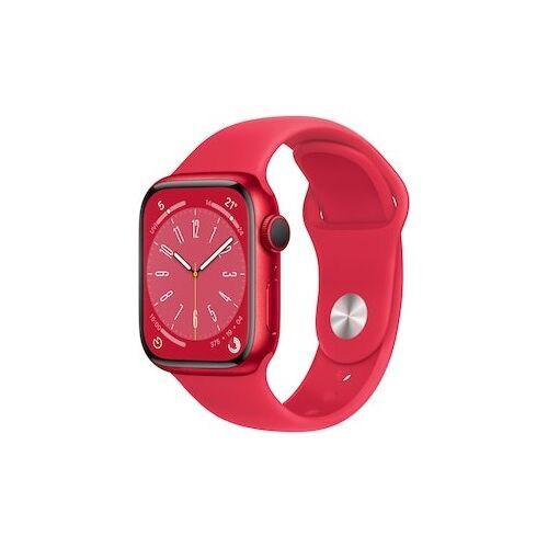 Apple Watch Series 8 Aluminium 41 mm (2022) GPS (PRODUCT)RED Sportarmband (PRODUCT)RED S/M