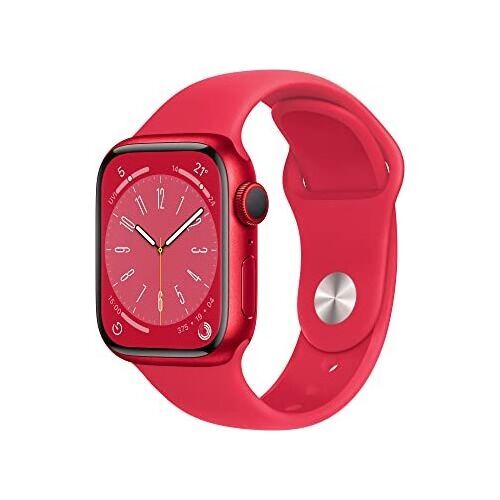 Apple Watch Series 8 Aluminium 45 mm (2022) | GPS | (PRODUCT)RED | Sportbandje (PRODUCT)RED M/L