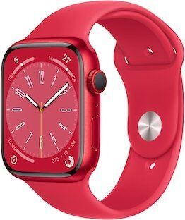 Apple Watch Series 8 Aluminium 45 mm (2022) | GPS + Cellular | (PRODUCT)RED | Sportarmband (PRODUCT)RED