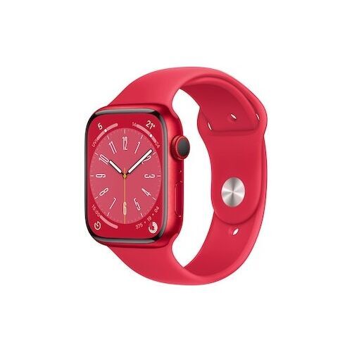 Apple Watch Series 8 Aluminium 45 mm (2022) | GPS + Cellular | (PRODUCT)RED | Sportbandje (PRODUCT)RED S/M