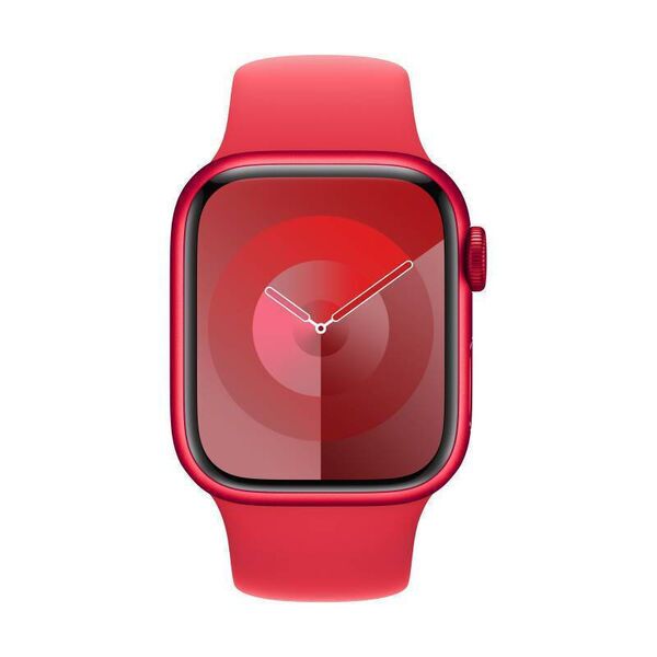 Apple Watch Series 9 Aluminium 41 mm (2023) | GPS + Cellular | rouge | Bracelet Sport rouge M/L