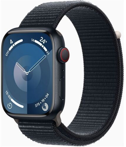 Apple Watch Series 9 Aluminum 45 mm (2023) | GPS + Cellular | Midnight | Sport Loop Midnight