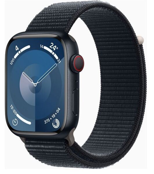 Apple Watch Series 9 Aluminium 45 mm (2023) | GPS + Cellular | Północ | Opaska sportowa w kolorze Północ