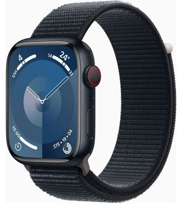Apple Watch Series 9 Aluminium 45 mm (2023) GPS Mitternacht Sport Loop Mitternacht
