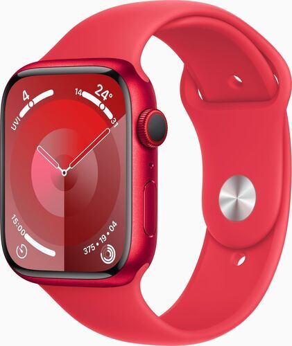 Apple Watch Series 9 Aluminium 45 mm (2023) | GPS + Cellular | röd | Sportband röd M/L