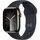 Apple Watch Series 9 Rostfritt stål 41 mm (2023) | GPS + Cellular | grafit | Sportband Midnatt M/L thumbnail 1/2