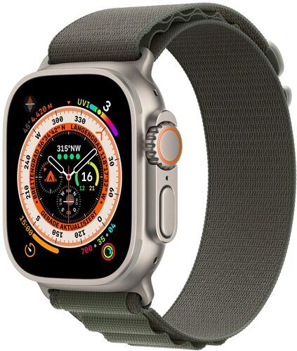 Apple Watch Ultra (2022) | 49 mm | GPS + Cellular | silver | Alpine Loop green Medium
