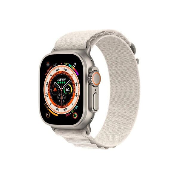 Apple Watch Ultra (2022) | 49 mm | GPS + Cellular | sølv | Alpine Loop Polar Star Medium