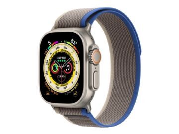 Apple Watch Ultra (2022) | 49 mm | GPS + Cellular | silver | Terrängloop M/L i blått/grått