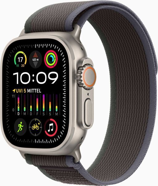 Apple Watch Ultra 2 (2023) | GPS + Cellular | argent | Boucle Trail bleu/noir M/L