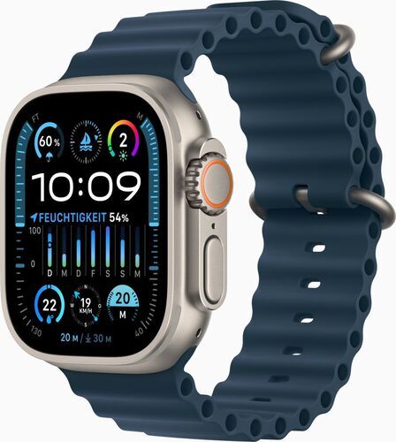 Väldigt bra: Apple Watch Ultra 2 (2023) | GPS + Cellular | silver | Havsband blå