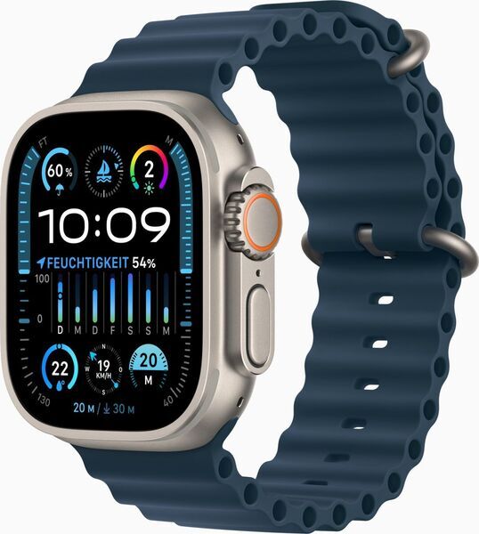 Apple Watch Ultra 2 (2023) | GPS + Cellular | sølv | Ocean-rem blå