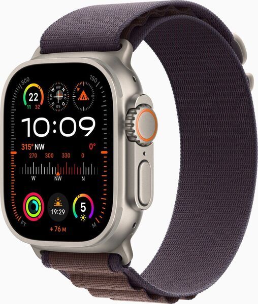 Apple Watch Ultra 2 (2023) | GPS + Cellular | sølv | Alpine Loop Indigo Medium