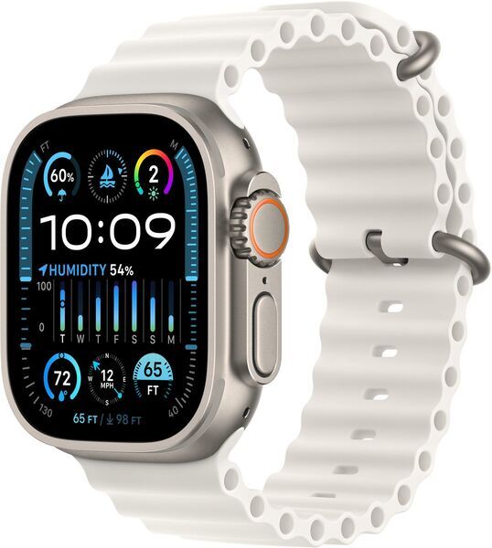 Apple Watch Ultra 2 (2023) | GPS + Cellular | srebrny | Pasek Ocean biały 1
