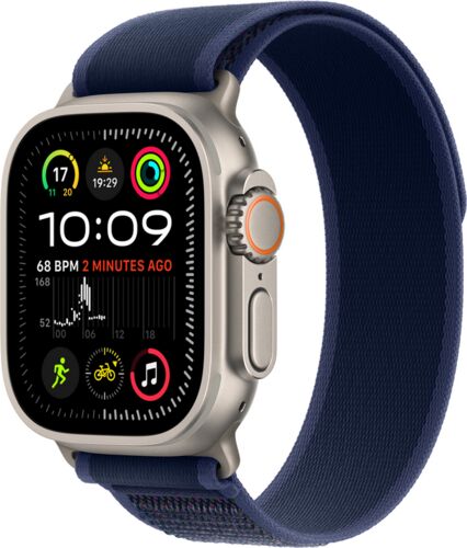 Som Ny: Apple Watch Ultra 2 (2024) | GPS + Cellular | naturlig | Trail Loop blau M/L