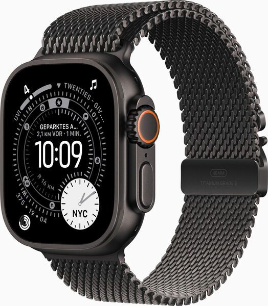 Apple Watch Ultra 3 (2025) | GPS + Cellular | Crna | Milainaise remen M crni 1