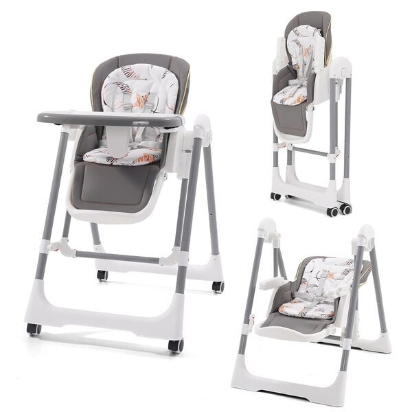 Arkyomi 3-in-1 Hochstuhl mit Babywiege | grey 1