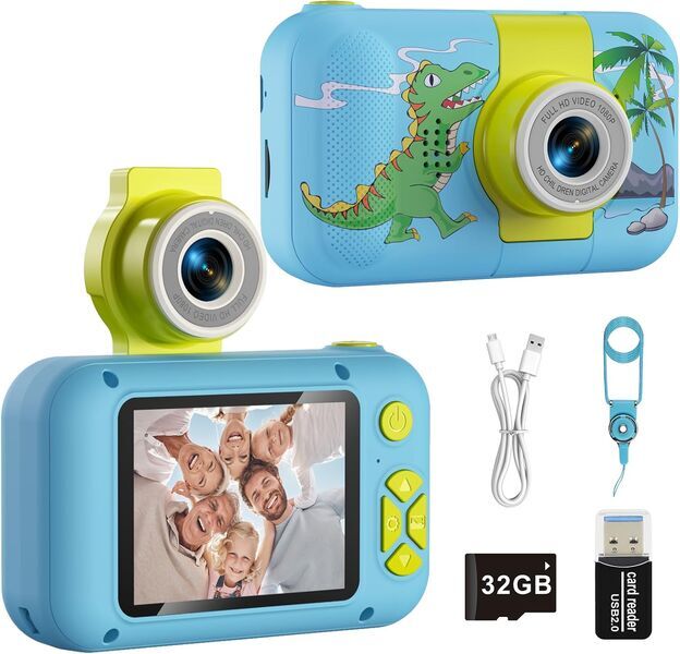 ARNSSIEN X101 digital camera for children | blue/green, image 1 of 1