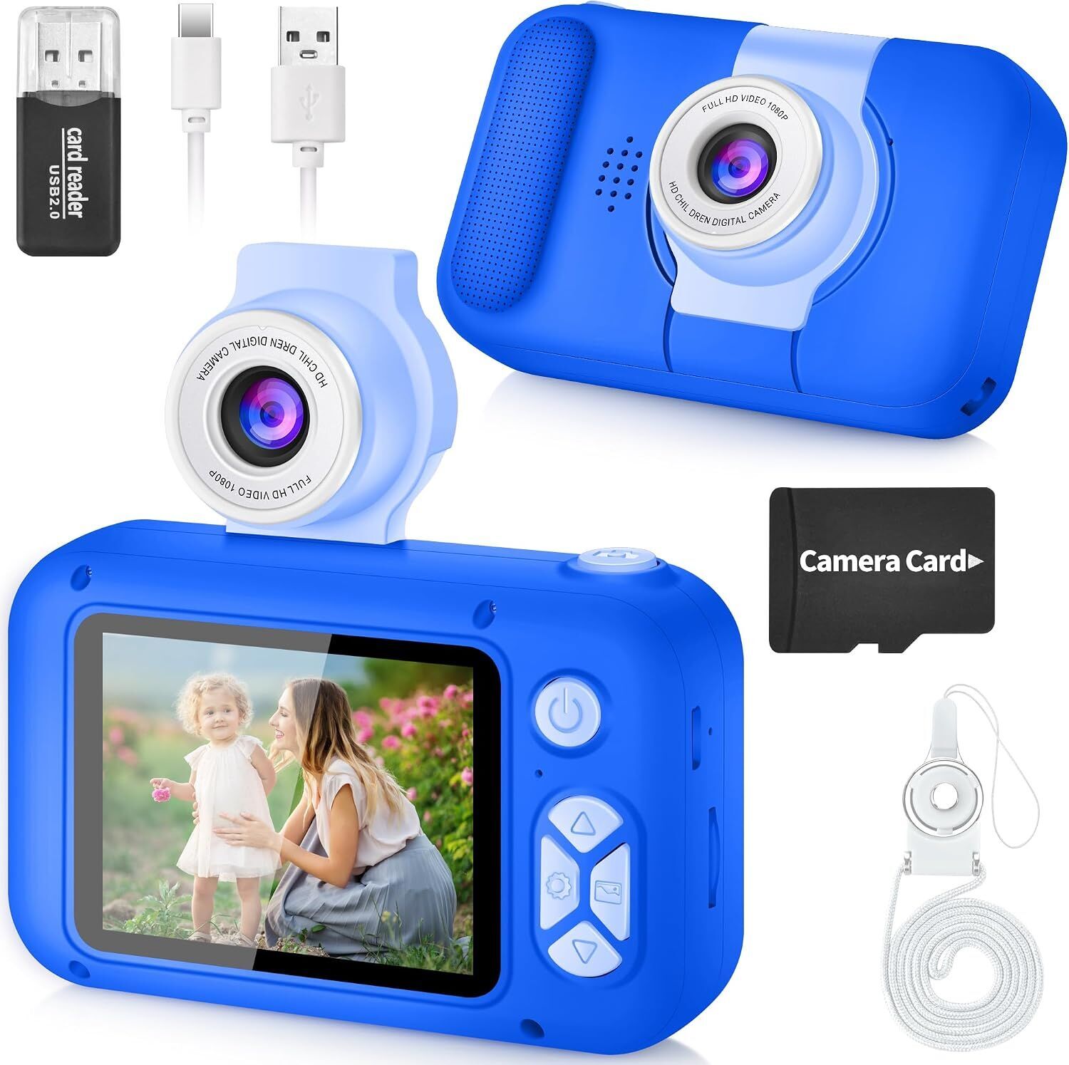 ARNSSIEN X101 Digitale camera voor kinderen | blauw