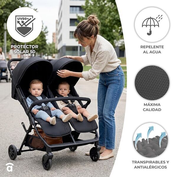 Asalvo Henry Doppelbuggy | grey, image 2 of 3